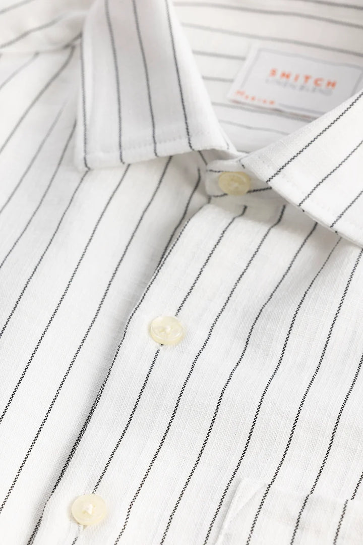 Linen Line White Stripe Shirt