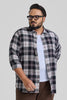 Black Checks Casual Plus Size Shirt