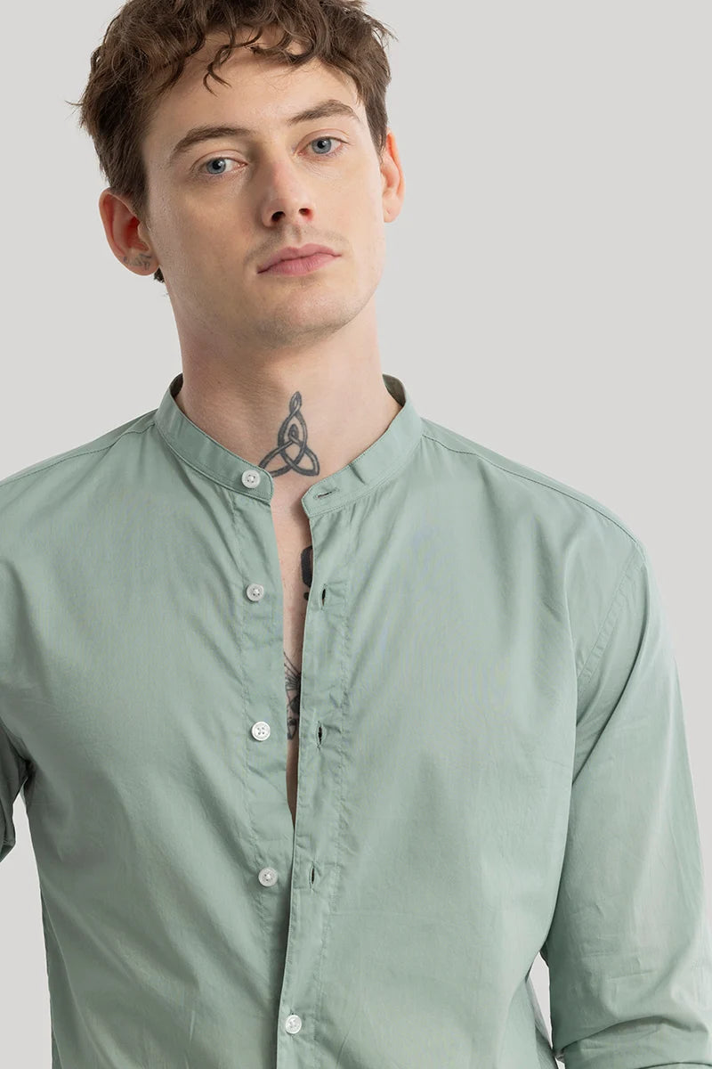 Yngve Green Plain Shirt