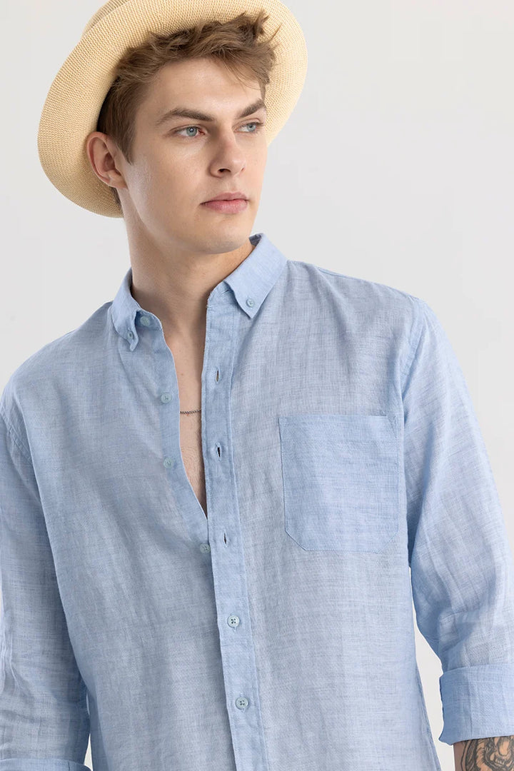 Camric Blue Linen Shirt