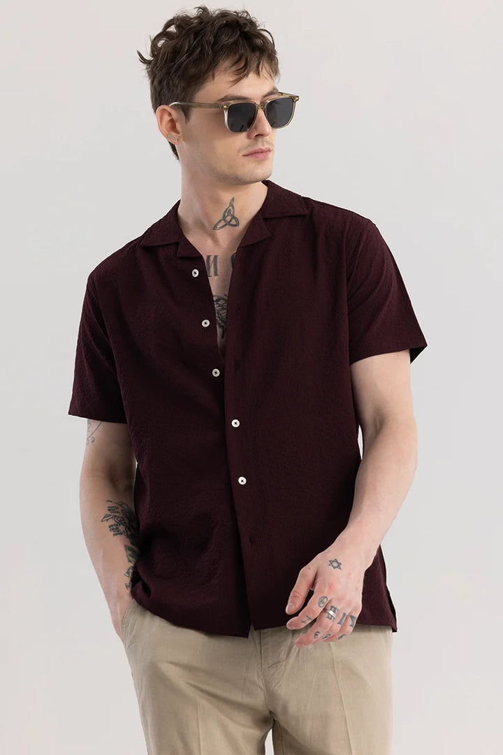 Mystique Brown Plain Shirt