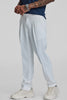 White Relaxed Fit Korean Trousers