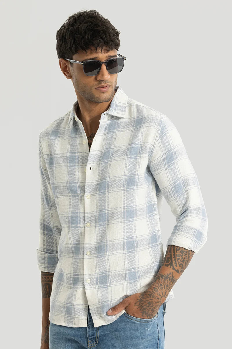 Matteo Light Blue Checks Shirt