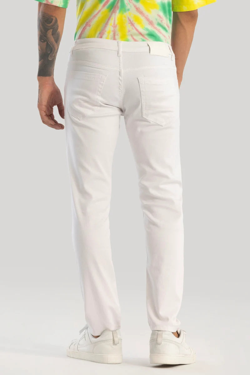 Pietro White Water Repellent Jeans