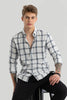 Fleur White Checks Shirts