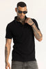 Black Slim Fit Polo T-Shirt