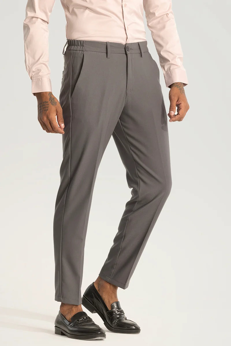 Grey Slim Fit Trousers