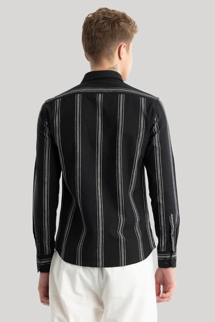 Annika Black Stripes Shirts