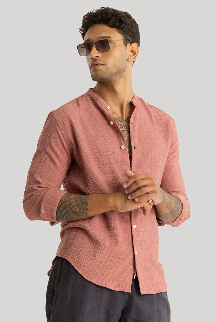 Benedetta Peach Textured Shirt