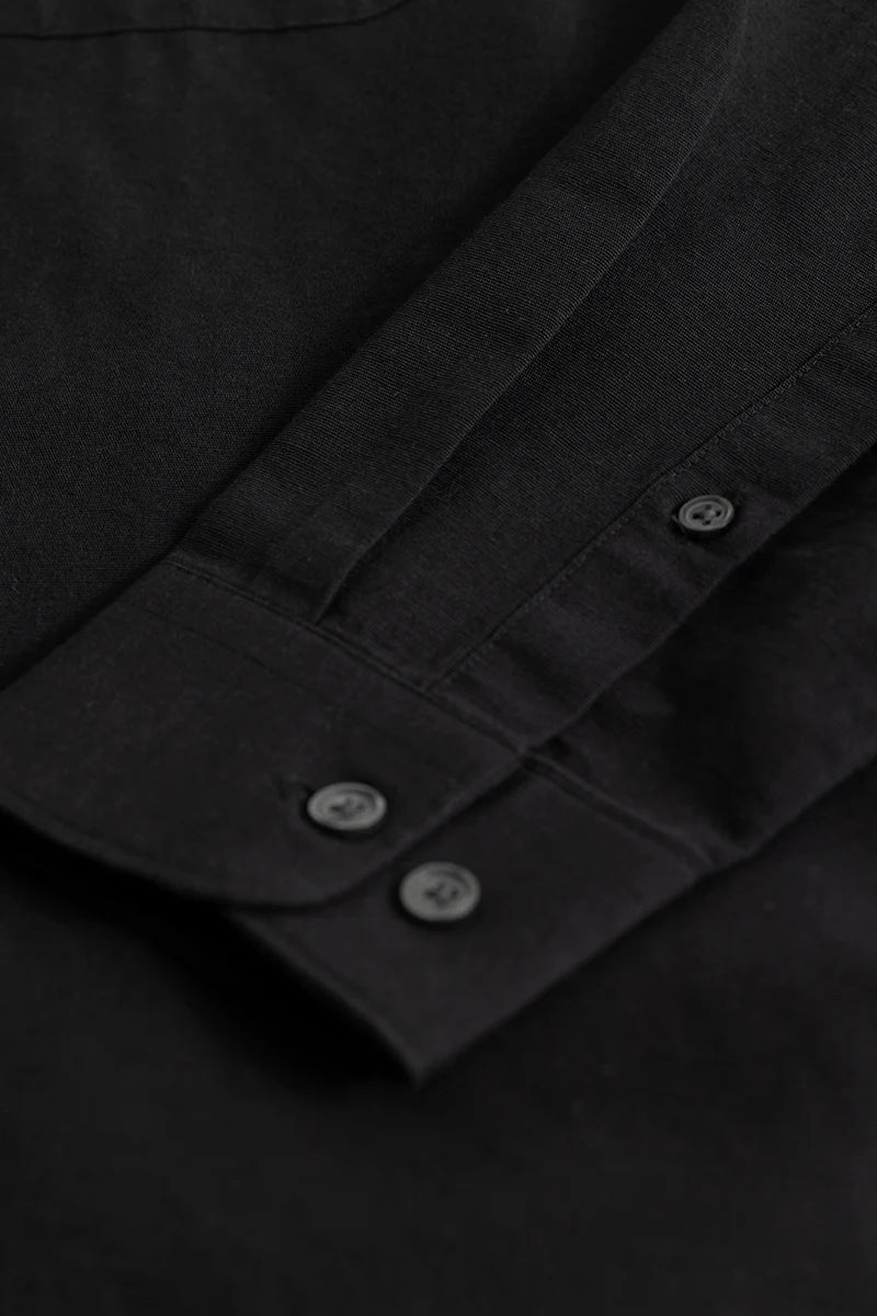 Viggo Plain Black Shirt