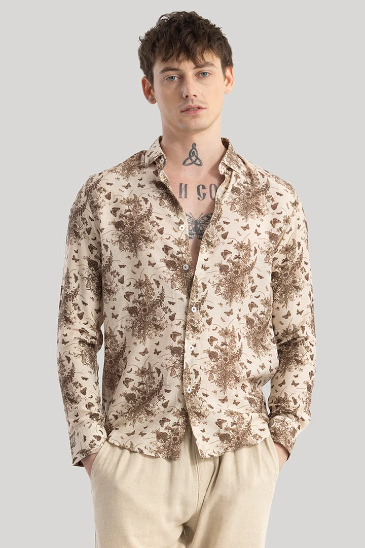 Axel Cream Floral Shirts