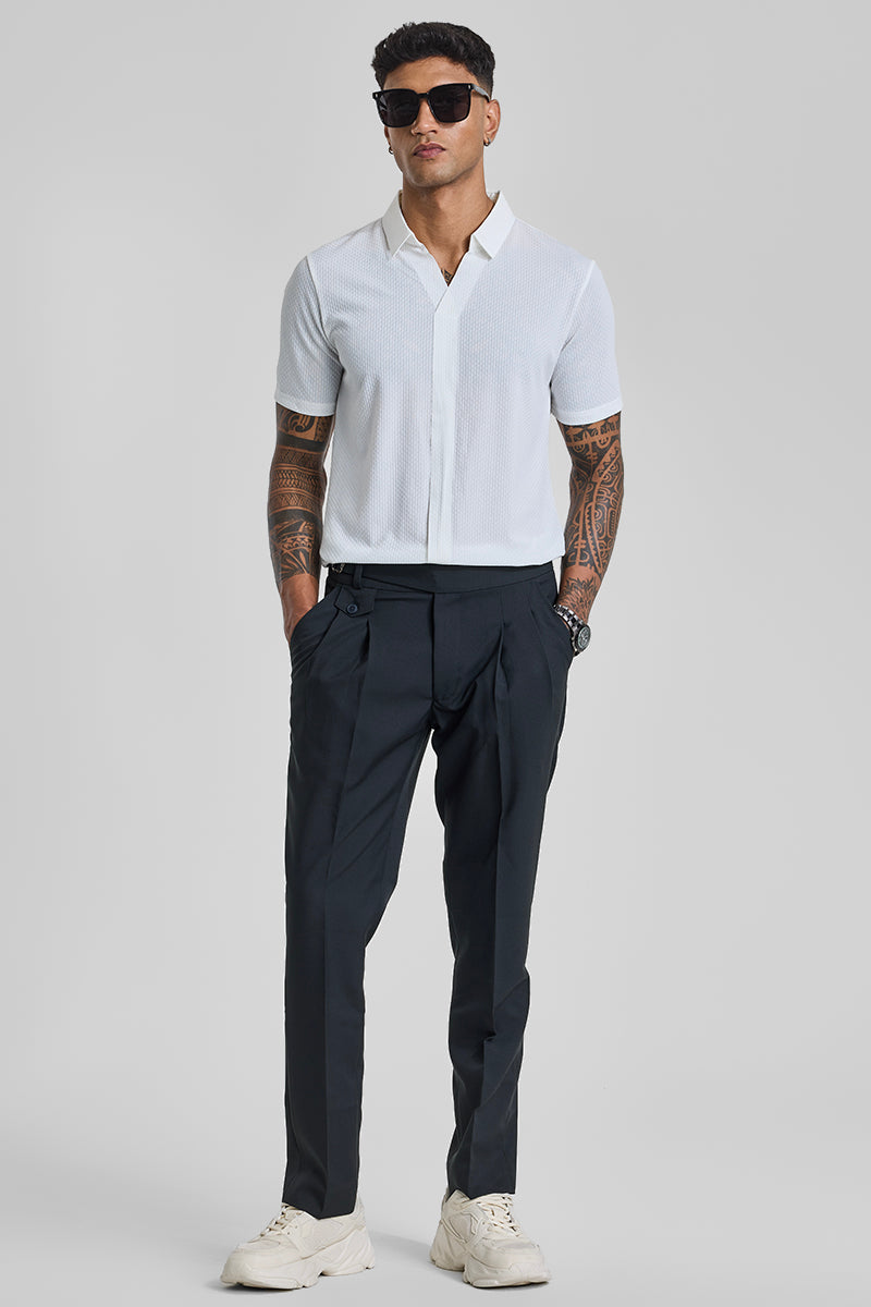 Charcoal Grey Slim Fit Gurkha Trousers