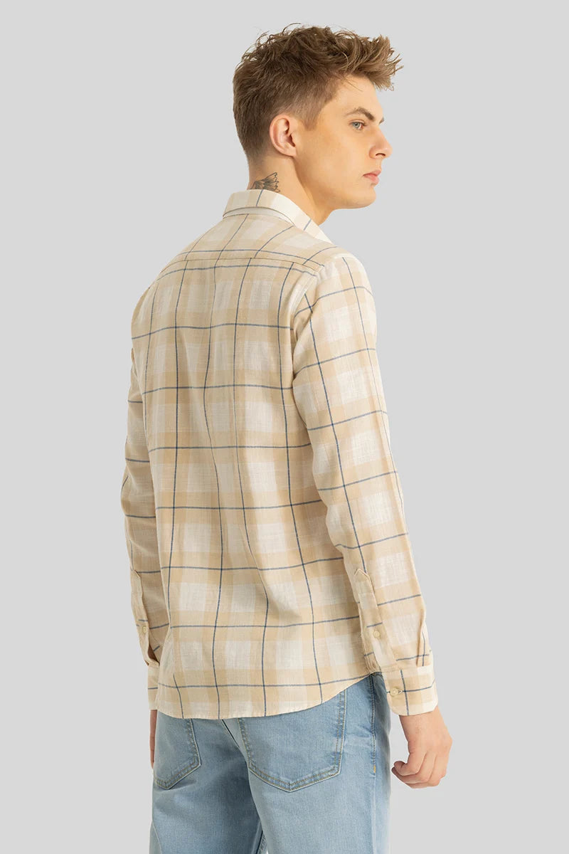 Prism Beige Checks Shirt