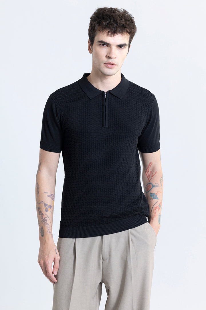 Nova Black Polo T-shirt