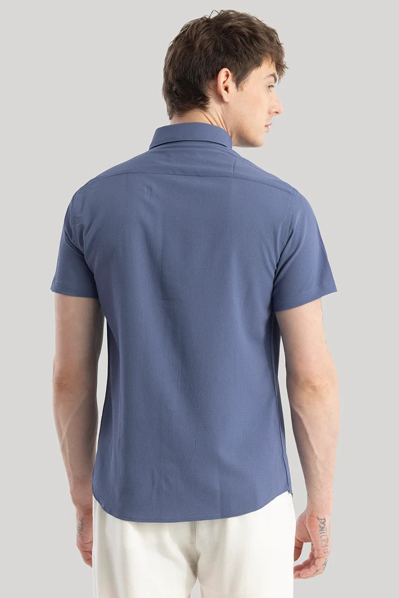 Buy Men's Torbjorn Ink Blue Plain Shirts Online | Snitch – SNITCH