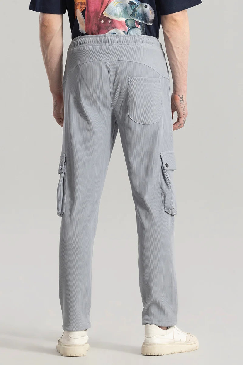 Pockethrive Grey Corduroy Cargo Pant