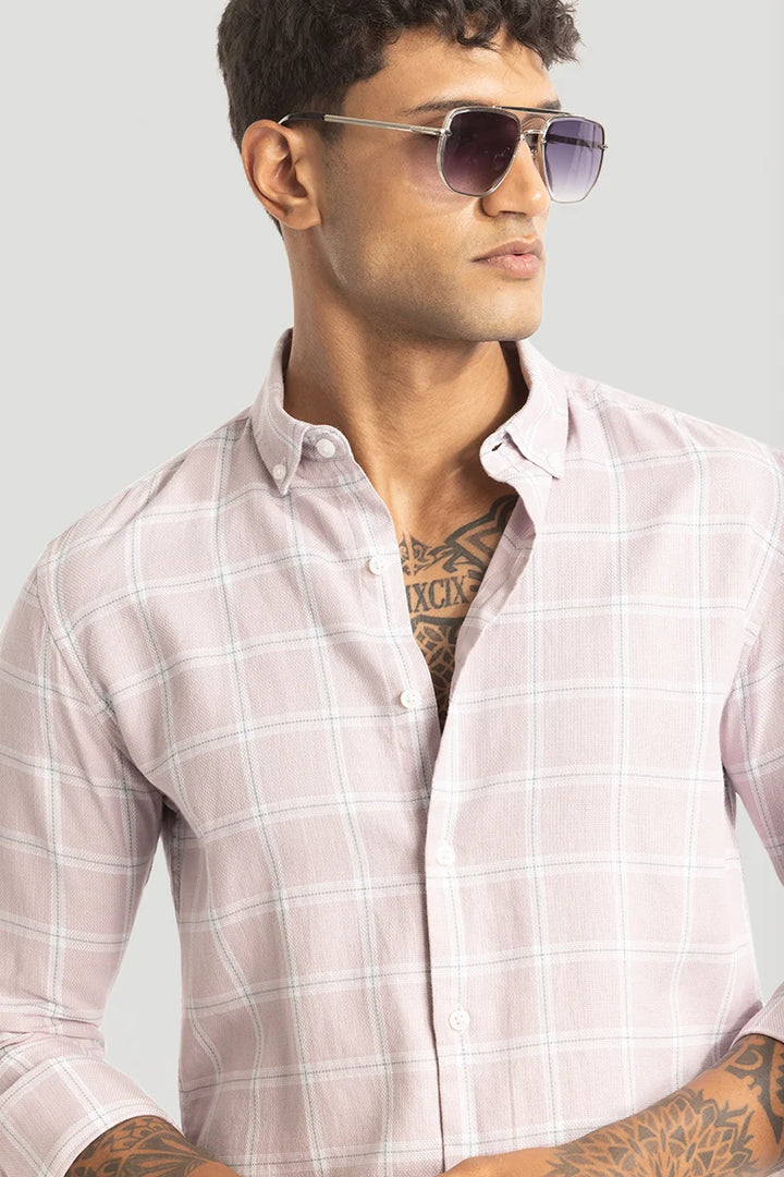 Light Pink Oxford Checks Shirt