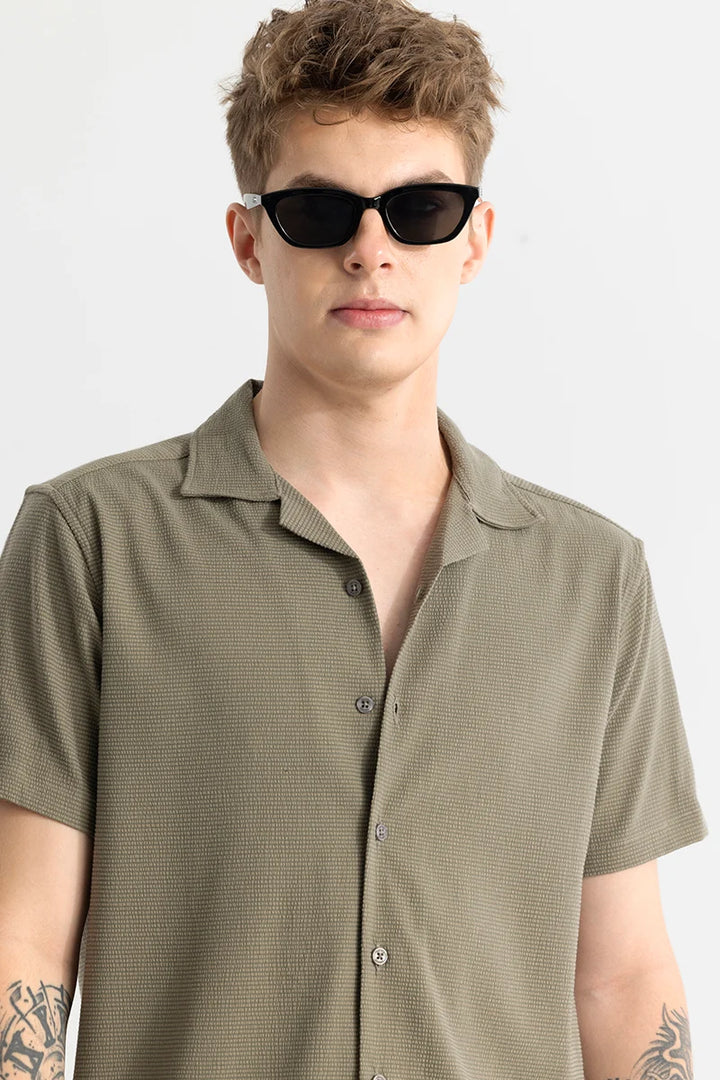 Daphne Olive Plain Shirts