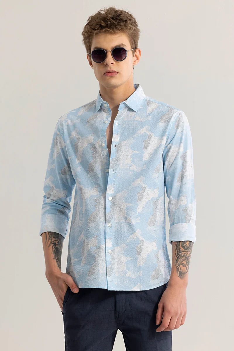 Leaflux Abstract Blue Shirt