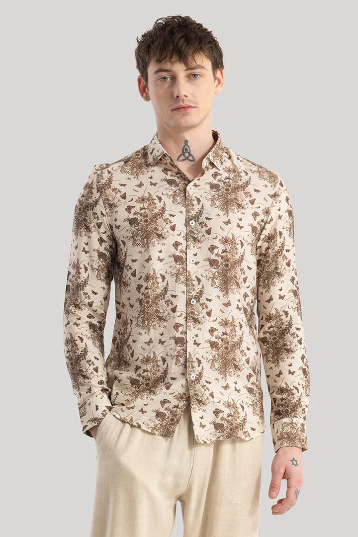 Axel Cream Floral Shirts