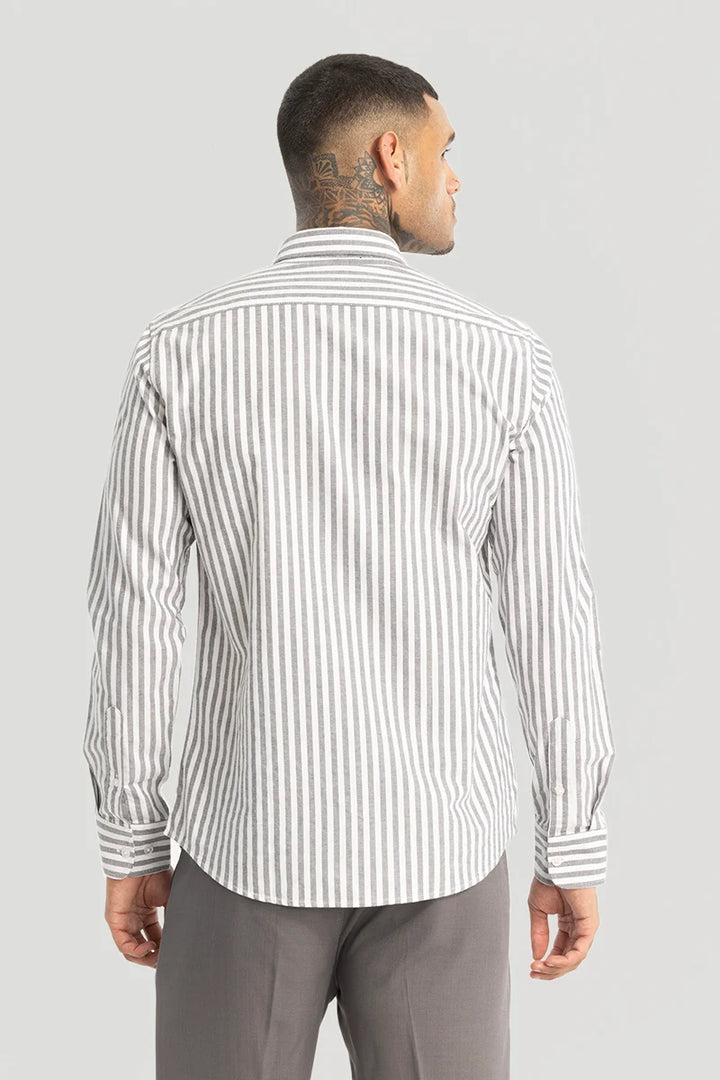 Grey Oxford Stripes shirt