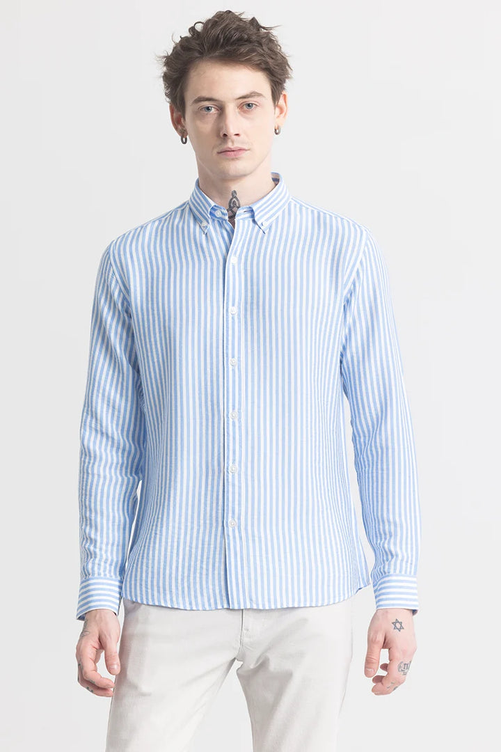 Stripehaven Light Blue Stripe Shirt