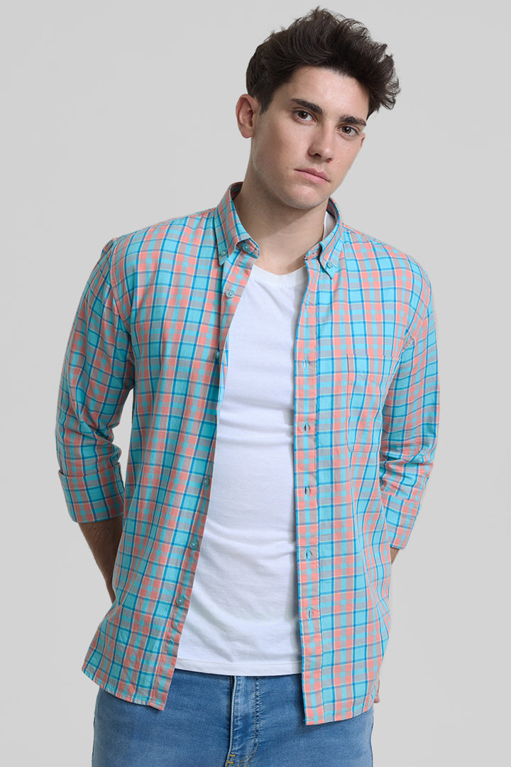 Blue Checks Slim Fit Shirt