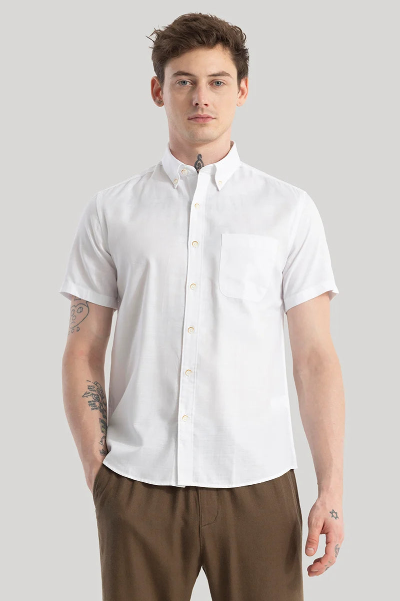 Vidar White Plain Shirts