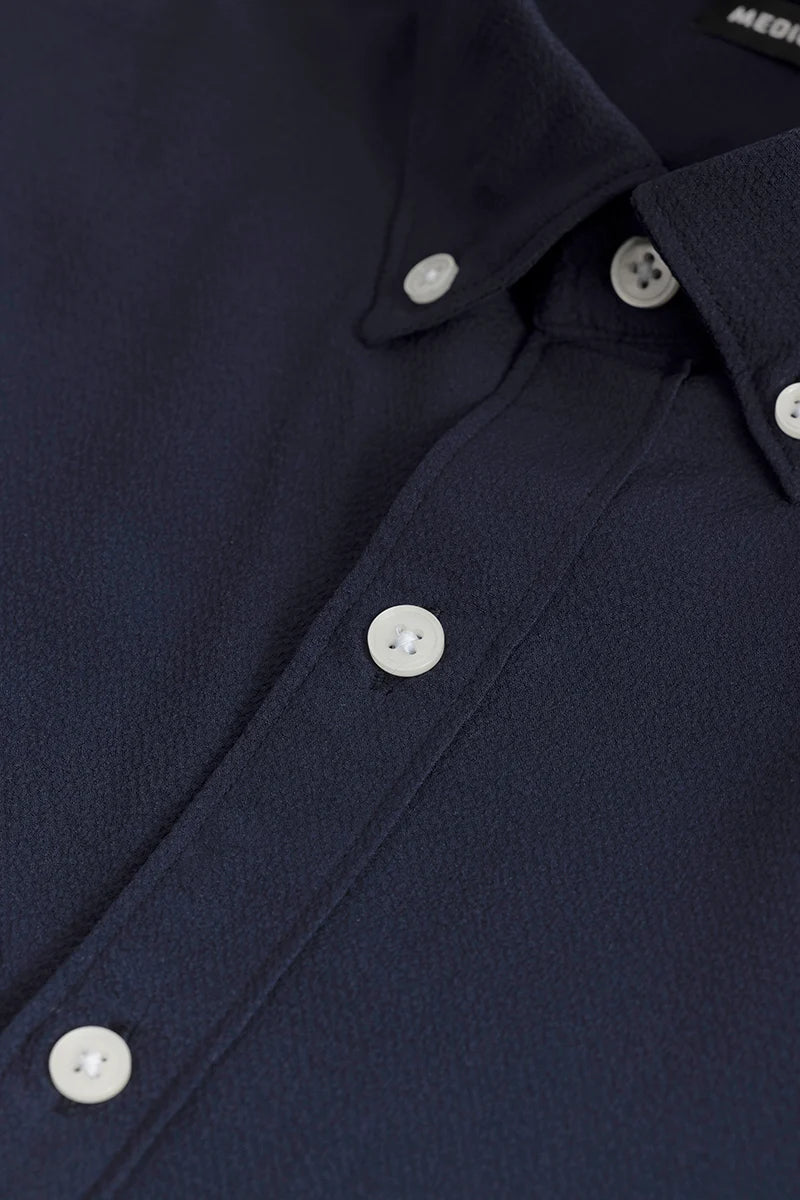 Torbjorn Navy Plain Shirts