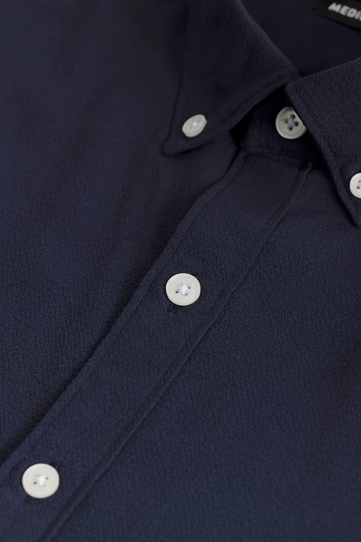 Torbjorn Navy Plain Shirts