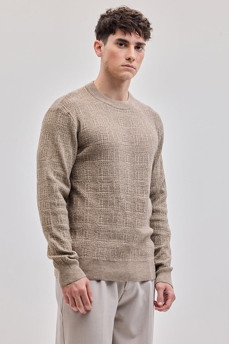 Beige Knitted Sweater