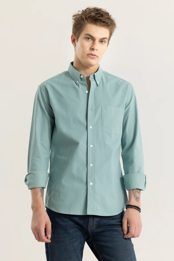 Shirtolo Plain Light Green Shirt