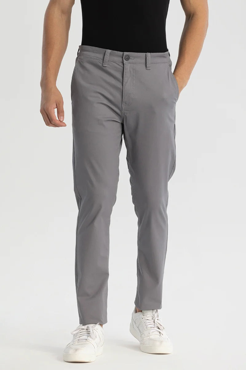 Buy Men's Charcoal Grey Slim Fit Chinos Online | Snitch – SNITCH