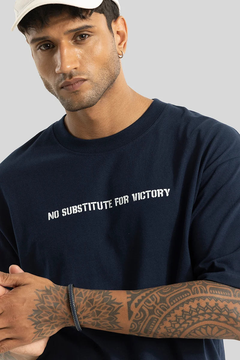 No Substitute Navy Oversized T-Shirt