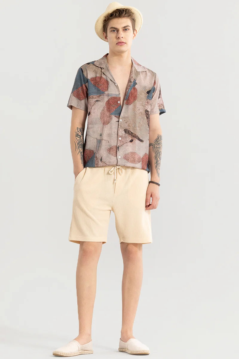 Tectoneer Beige Regular Fit Shorts