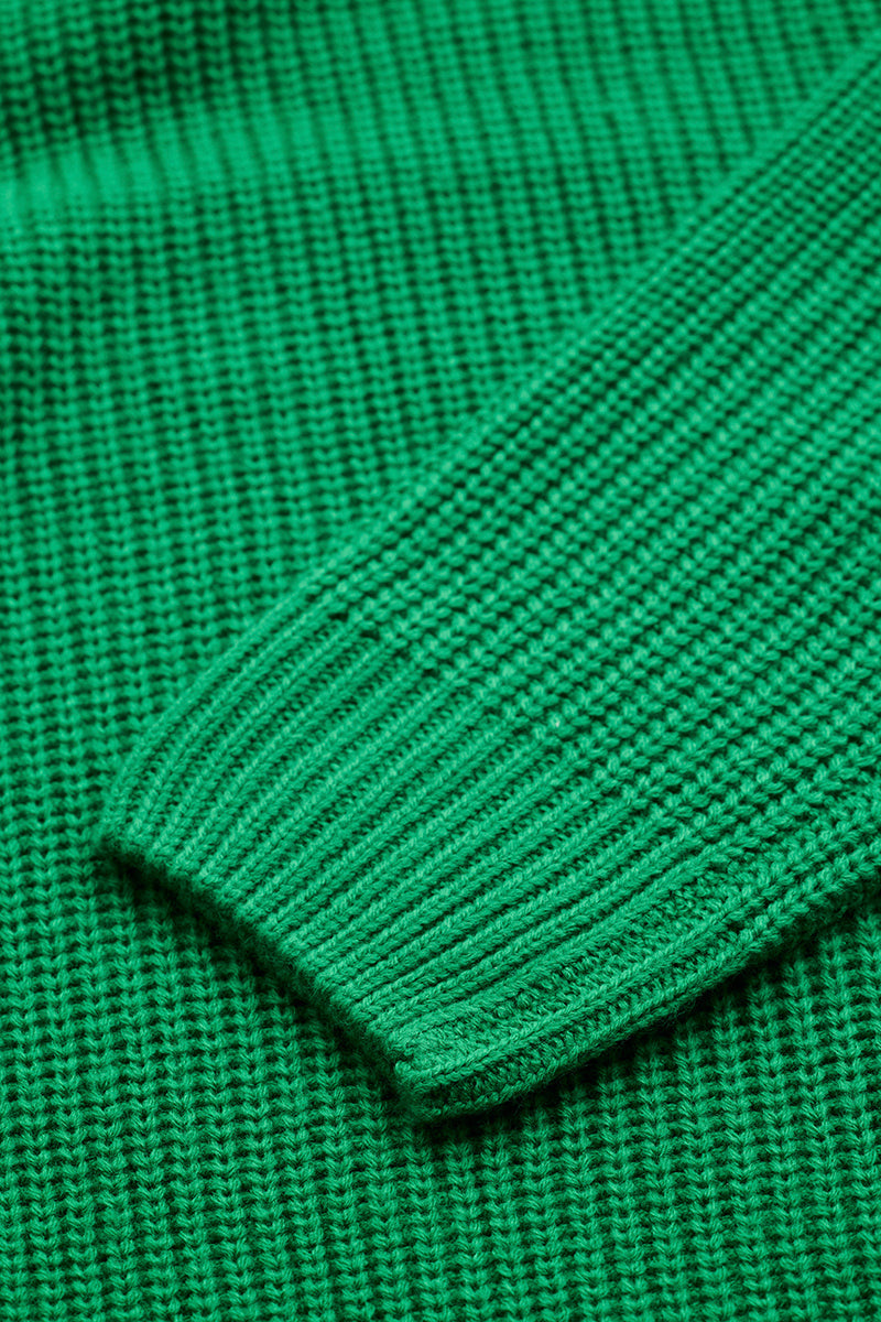 Green Fisherman Knit Sweater