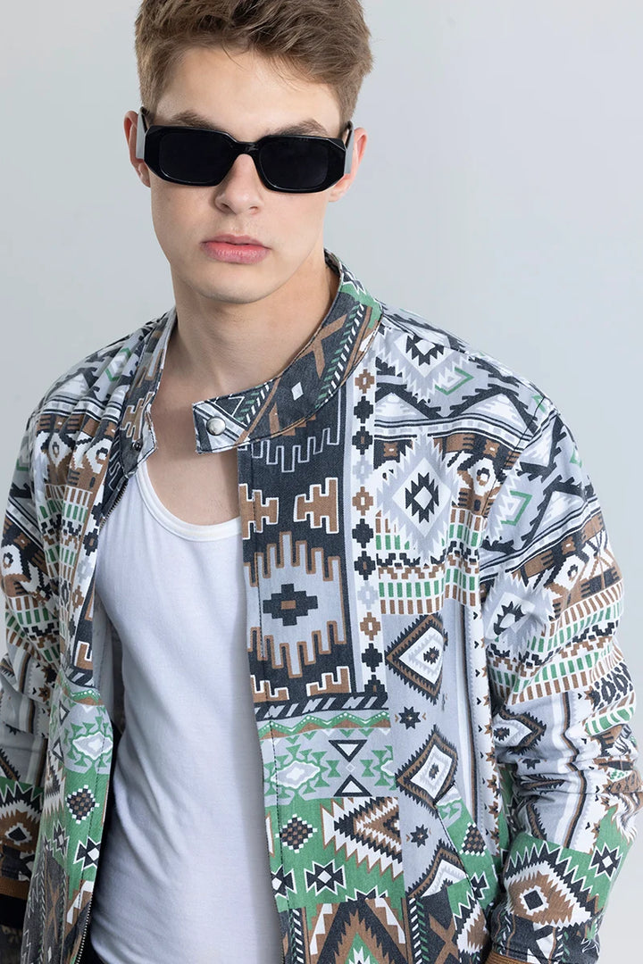 Gunnar Green Geometric Jacket