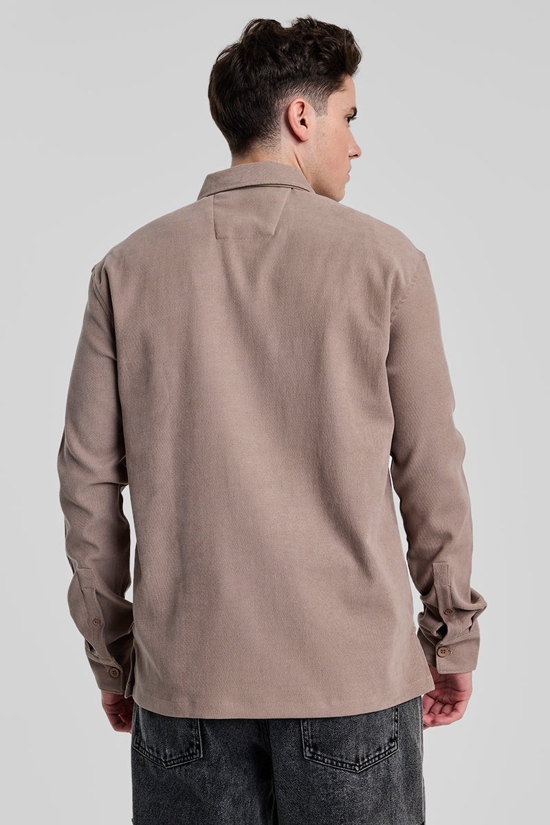 Light Brown Double Pocket Overshirt