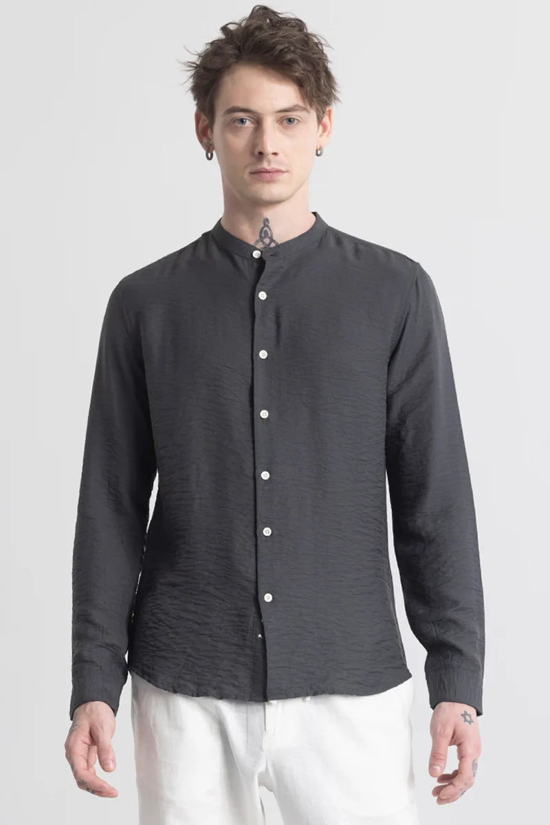 CharmShirt Plain Dark Grey Shirt