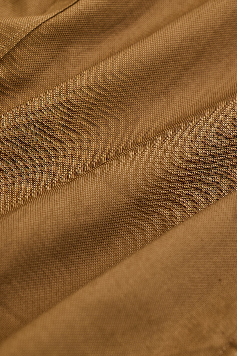 Tan Solid Twill Shirt