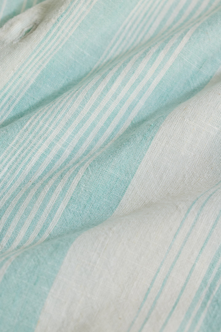 Aquamarine Stripes Linen Shirt