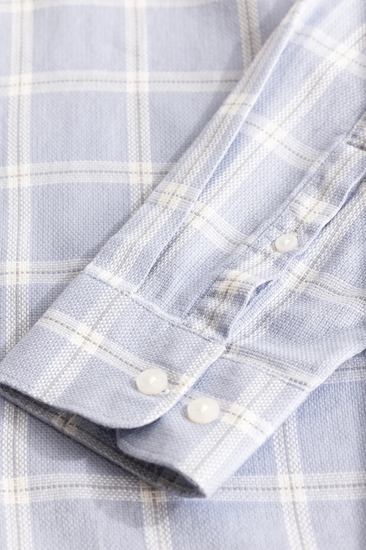 Light Blue Oxford Checks Shirt