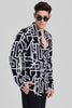 Black Abstract Slim Fit Shirt