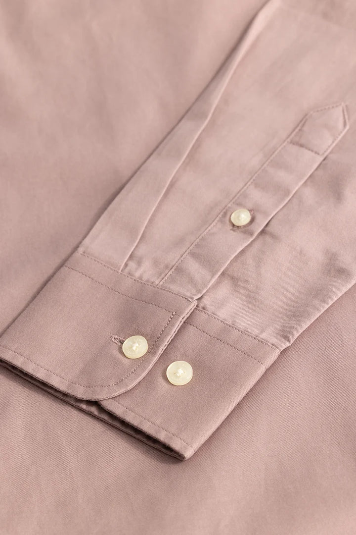 Mauve Elbow Patch Oxford Shirt