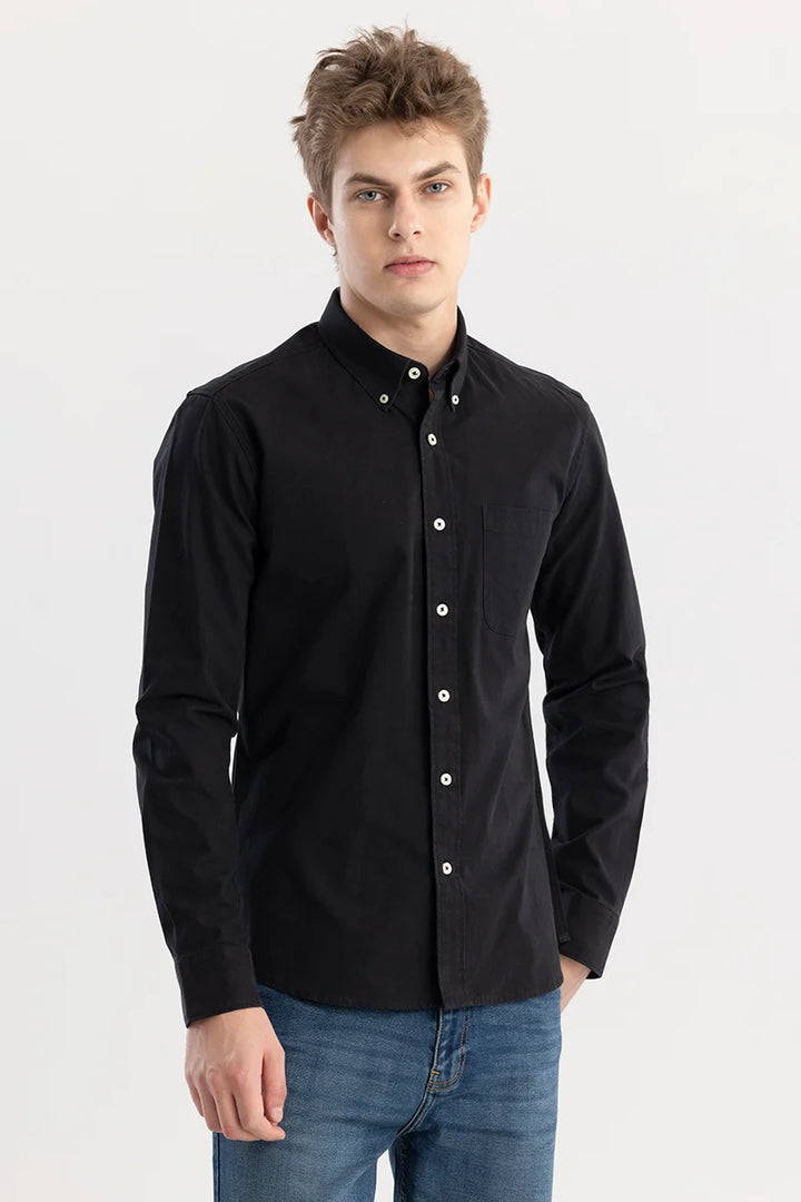 Shirtolo Plain Black Shirt