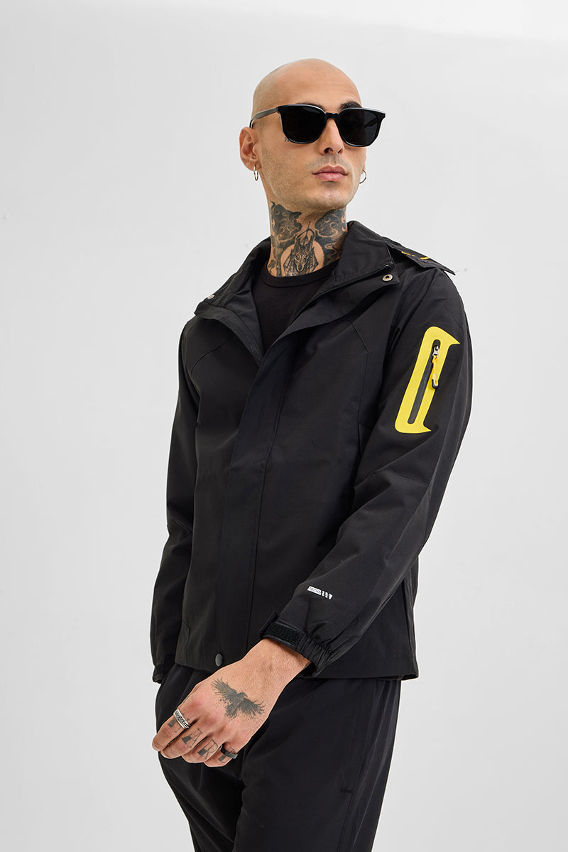 Black Water-Resistant Jacket