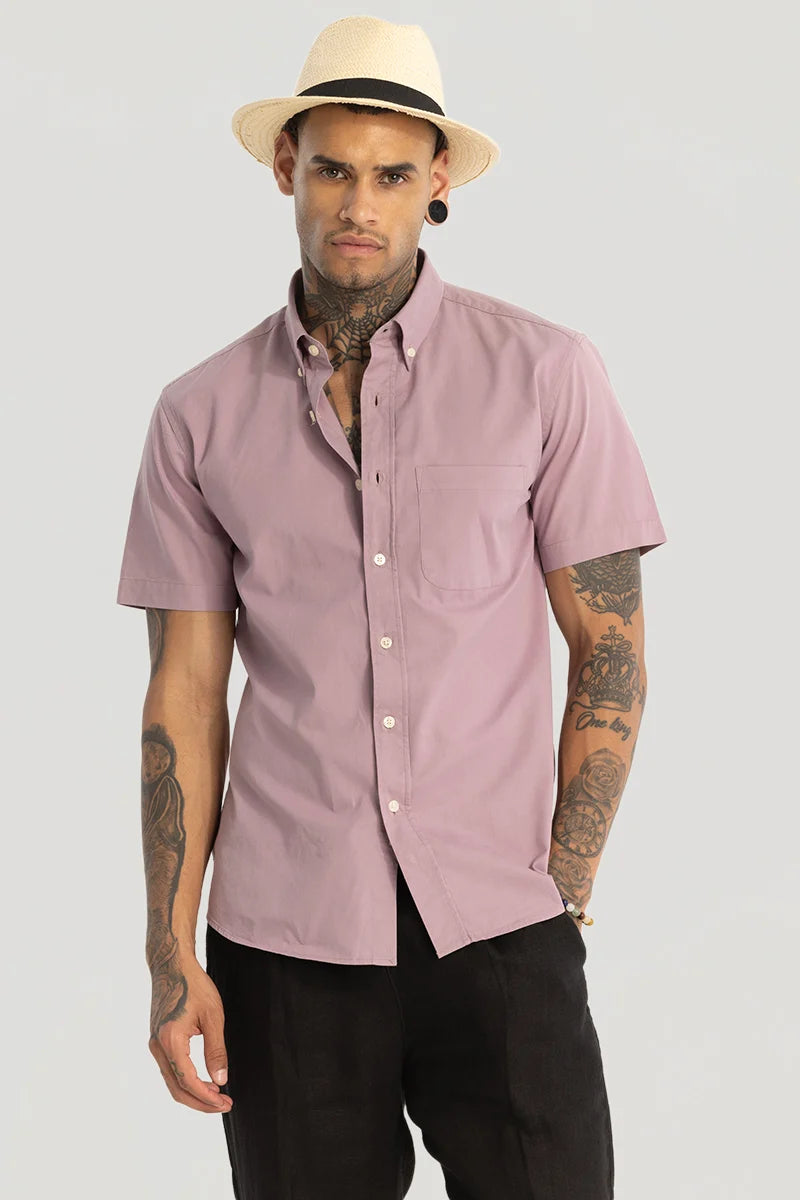 Mauve Oxford Solid Shirt