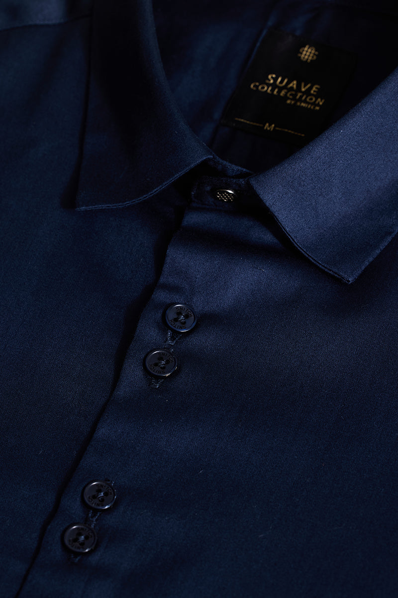 Navy Embroidered Shirt