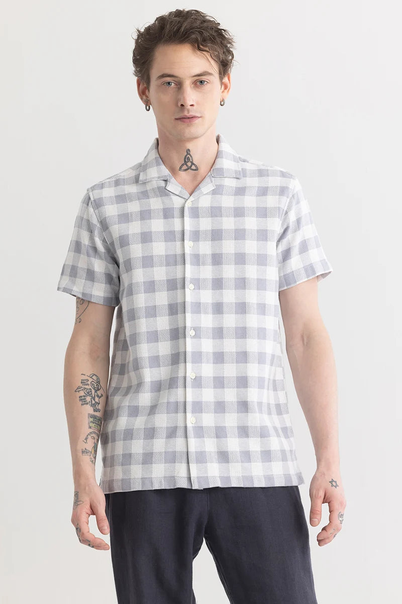 Checkerbloom Grey Check Shirt