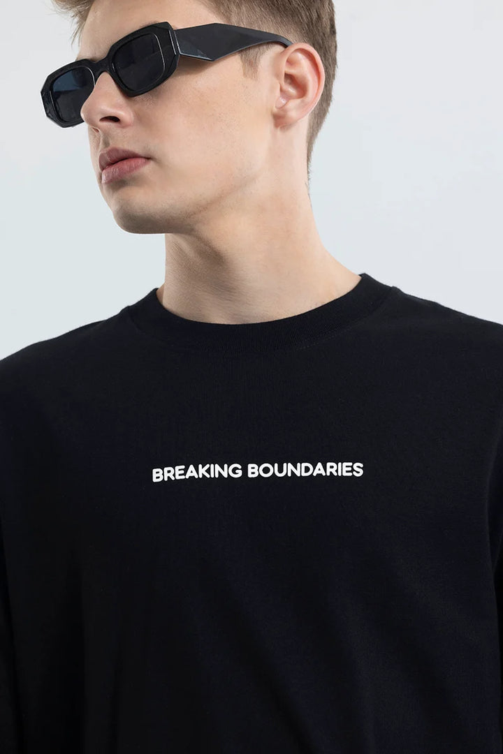 Breaking Boundaries Black Oversized T-Shirt